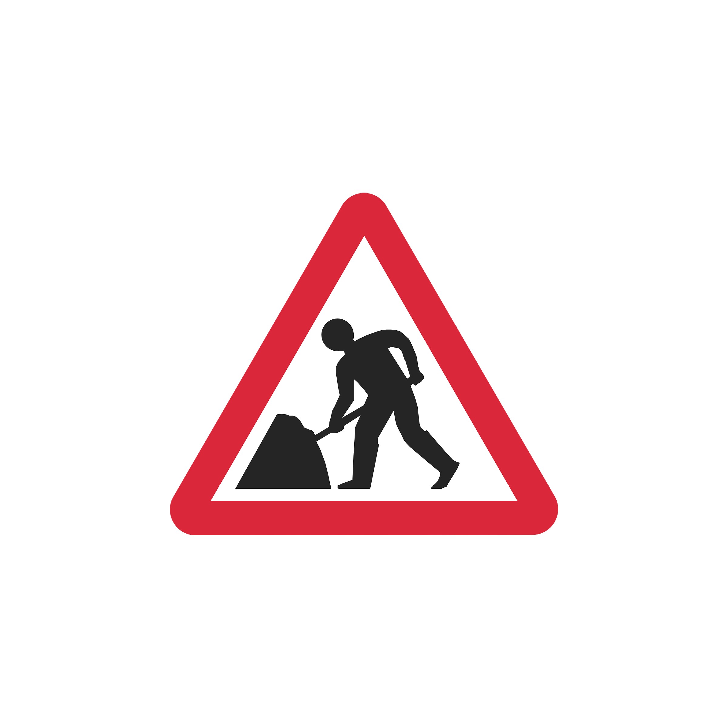 Cartello di pericolo lavori in corso